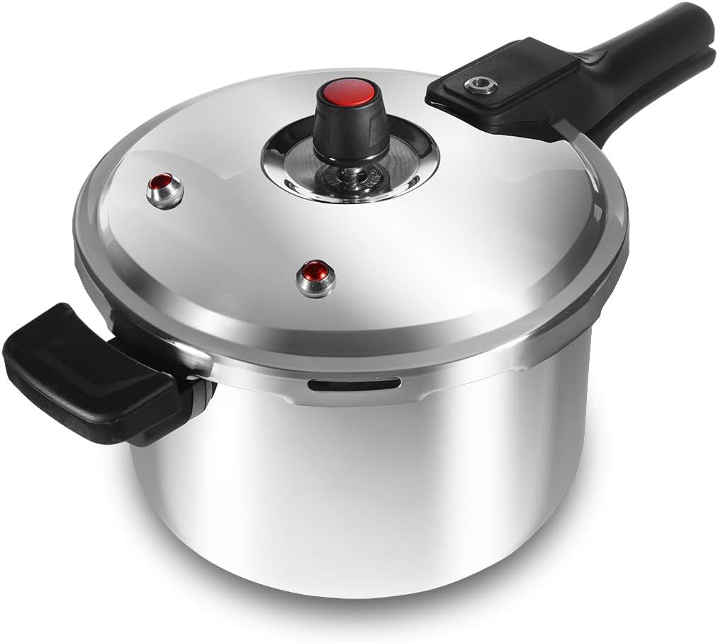 7.4Qt Pressure Canner w/Release Valve Stainless Steel Canning Cooker Pot Stove Top Instant Fast Cooking