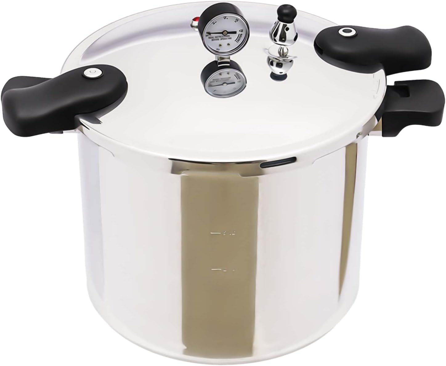 23 Quart Pressure Thicken Canner Large Capacity Pressure Canner with Gauge & Release Valve Aluminum Alloy Cooker Pot Pressure Canner Anti-scald Insulated Handle for Gas Electric Flat Top Stoves