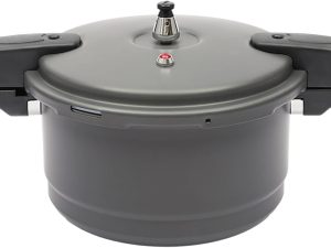 Pressure Cooker, 9L/9.5qt Hard Anodized Aluminium Alloy Pressure Steam Canner Aluminum Pressure Cooker with Spring Valve Safeguard Devices&Steam Rack for All Kinds of Stoves