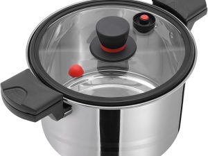 Stainless Steel Pressure Cooker, 7L/7.4Qt ,Cooking Pressure Cookers Pressure Pot Thickened Pressure Cooker Compatible With Induction Cookers and Gas Stoves