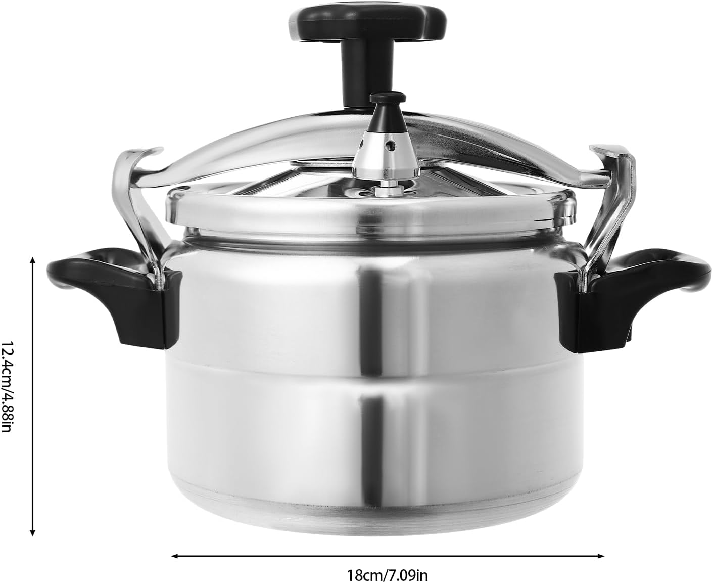 3L/3.17Qt Family Small Mini Pressure Cooker Aluminum Alloy Pressure Cooker Quick Cooking Pressure Canner Cooker Kitchen Cooking Pot for Kitchens of Hotels Restaurants Home - Image 2