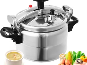 Pressure Cooker Aluminum Alloy Express Pot 3L/3Qt Pressure Canner Cooker Kitchen Cooking Pot One-Hand Locking Cooking Pressure Cooker for Gas Stove